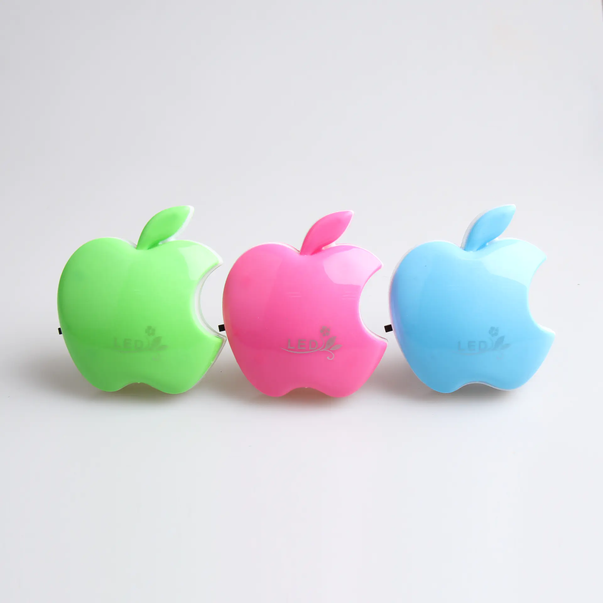 W050 apple shape 16SMD mini switch plug in table lamp night light decoration in bedroom