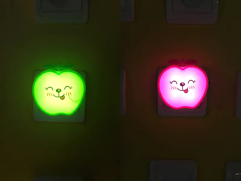W077 switch plug in creative fruits apple led night light For Children Baby Bedroom