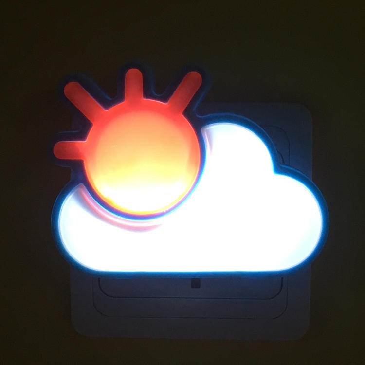 sun cloud shape 3SMD mini switch plug in night light 0.6W 110V 220V W065