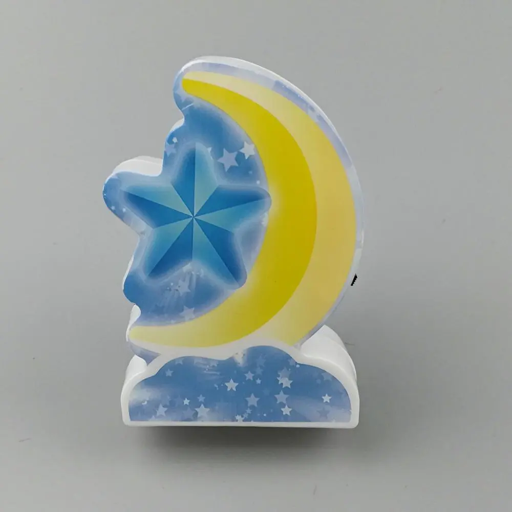 W089 4SMD mini switch plug in moon and star Unicorn room usage night light For Baby Bedroom cute gift