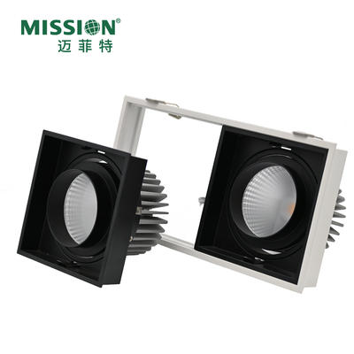 Hot Sale Hight Quality Indoor Best Price Adjustable 25W 35W Square Double Heads LED Grille Light