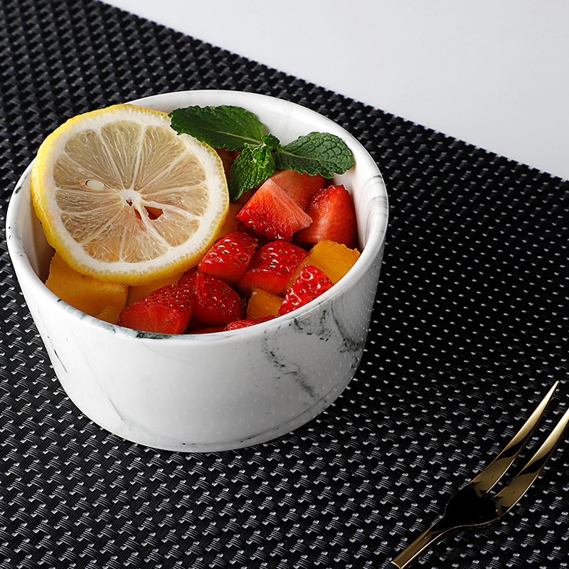 Event & Party Supplies Marble Salad Bowl, Ceramic Bowl Restaurant, High Quality Serving Bowl Buffet