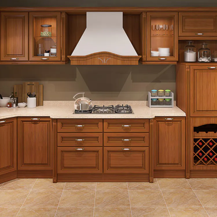 European Style Custom Solid Wood Kitchen Cabinets
