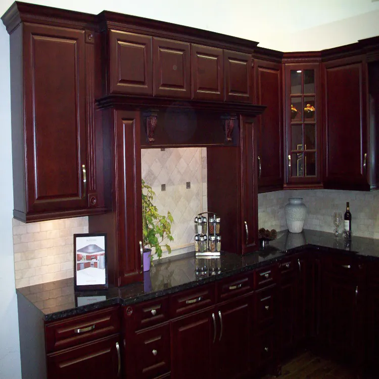 Modern style Small Kitchen Design Solid WoodKitchen Cabinet
