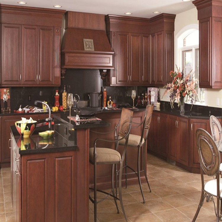 New Design High Quality Custom French Style Kitchen Hanging Solid Wood Kitchen Cabinet
