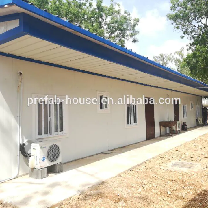 prefab camp house/prefabricated home kits/insulated prefab workers homes