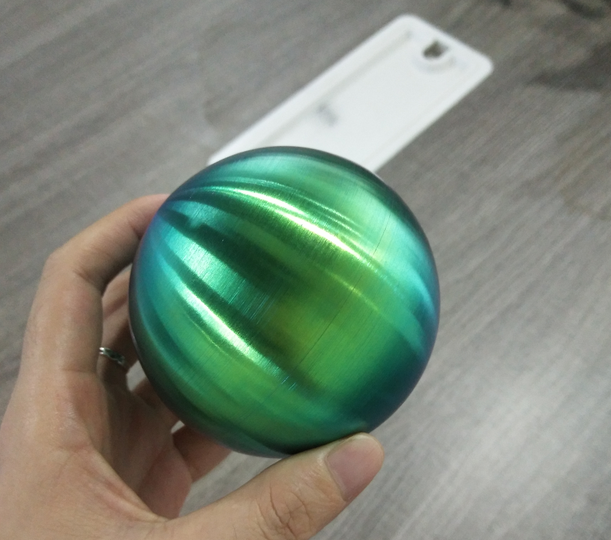 80MM Brushed Stainless Steel Hollow Ball Sphere Rainbow Color