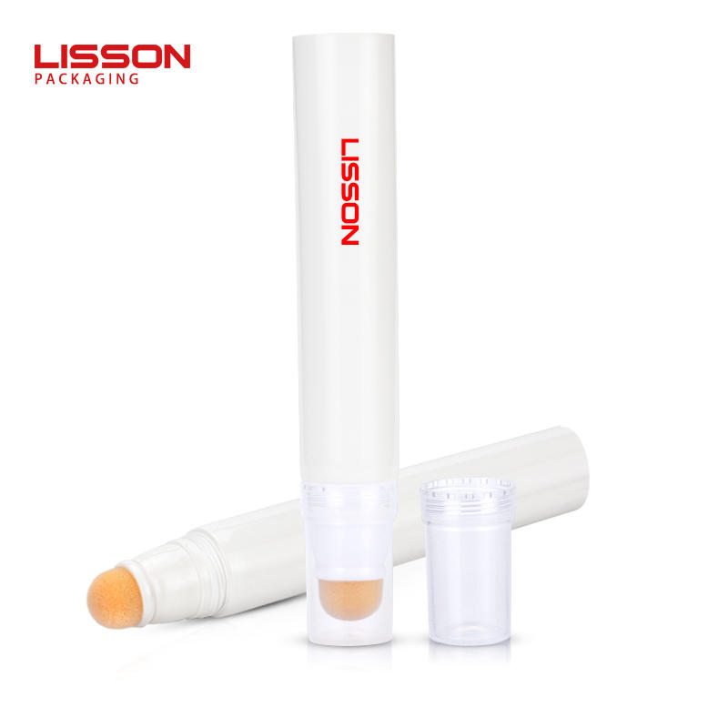 60 ml OEM empty cosmetic makeup foundation tube packaging with sponge applicator