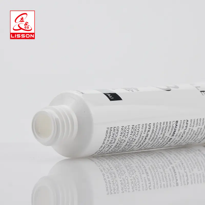 Empty Cosmetic Airless Pump Tube With White Airless Pump For Make-up Base Packaging