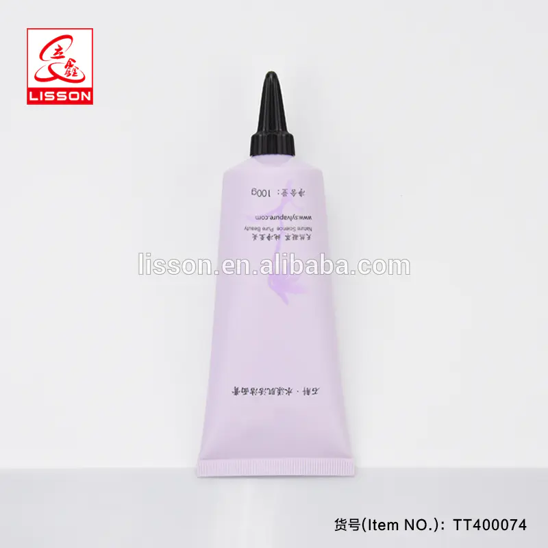 100ml Clear Long Nozzle Cosmetic Plastic Tube With Long Nozzle Screw Cap