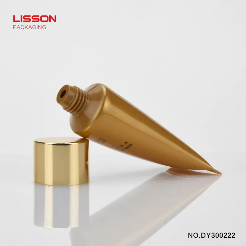 D30 wholesale cosmetic packaging PE tube with plated cap