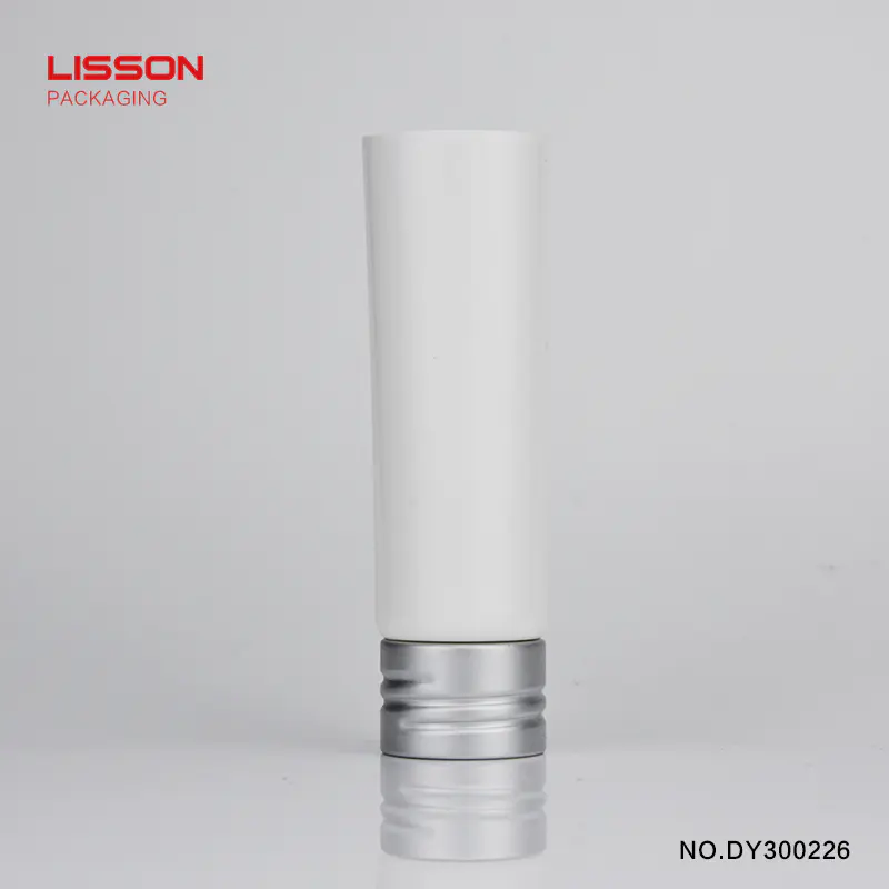 D30 wholesale cosmetic packaging PE tube with middle hole alumnium-covered screw cap