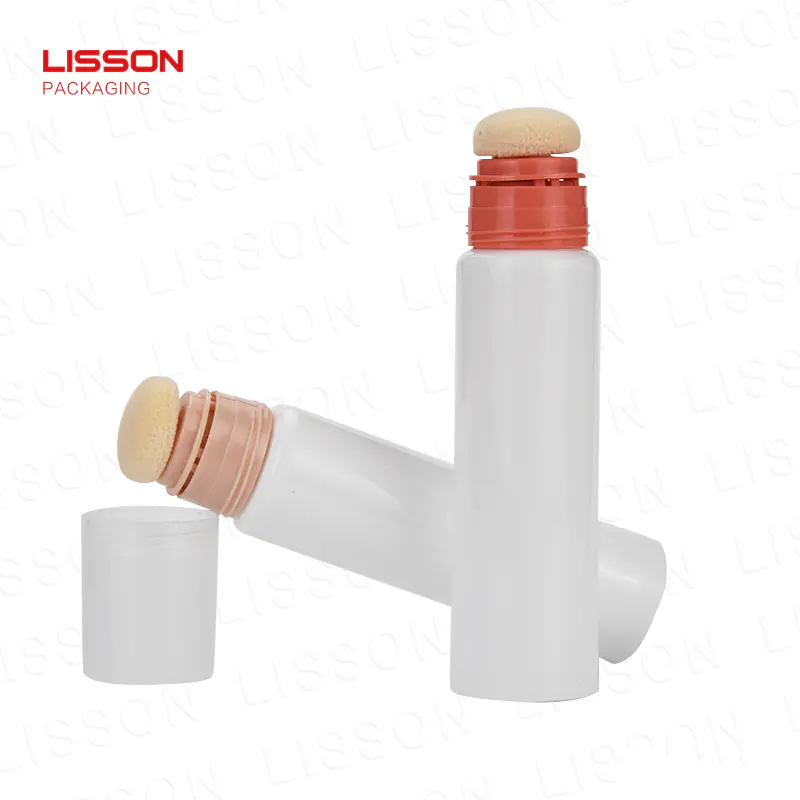 60 ml OEM empty cosmetic makeup foundation tube packaging with sponge applicator