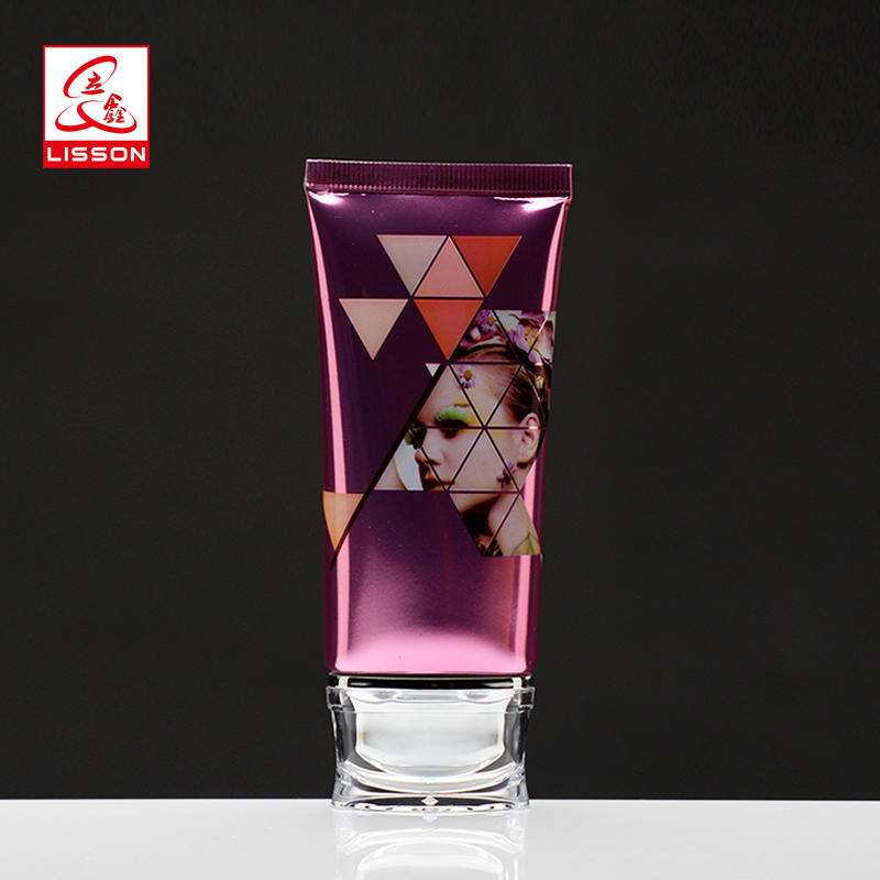 D30 luxury packaging Oval BB Cream Tube with Acrylic Cap