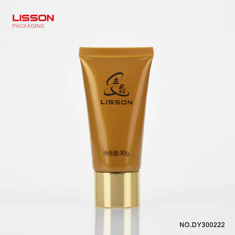 D30 wholesale cosmetic packaging PE tube with plated cap