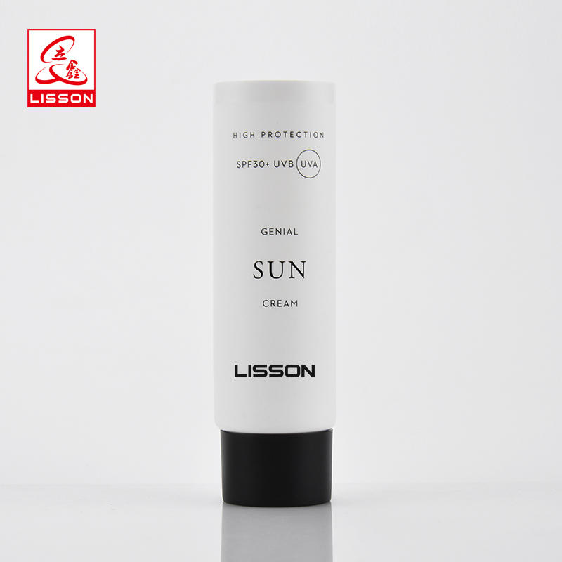 50g Round Sun Cream Plastic Tube Packaging For Cosmetic