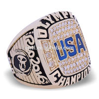 Promotional custom newest championship ring usssa league football championship rings with box
