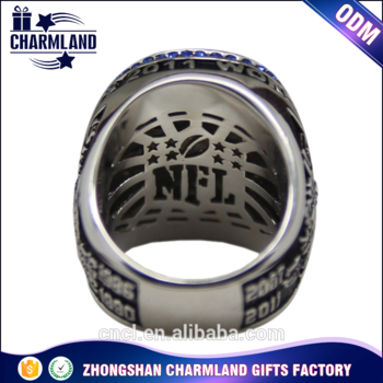 High Quality Wooden Box Fans Best Gift Custom Design Replica Football Championship Ring Size 10-13