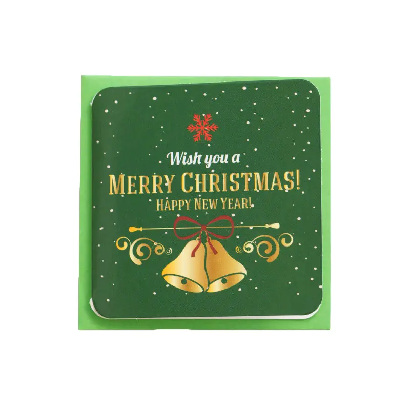 Green Custom Funny Christmas Gift Card Envelope Thank You Cards