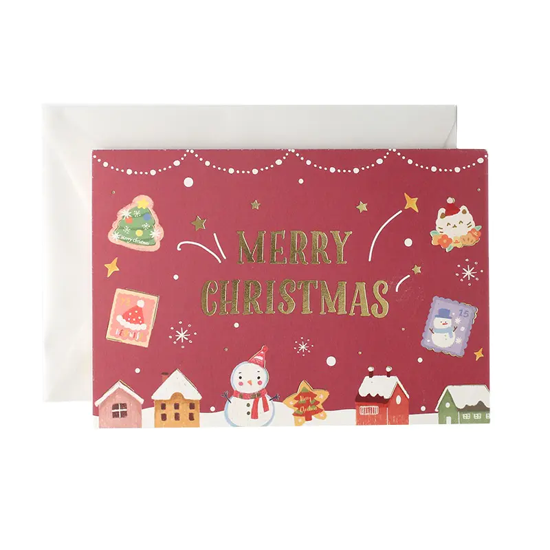 4x6 Pretty Christmas Greeting Cards Blank Thank You Cards Eco Friendly Paper