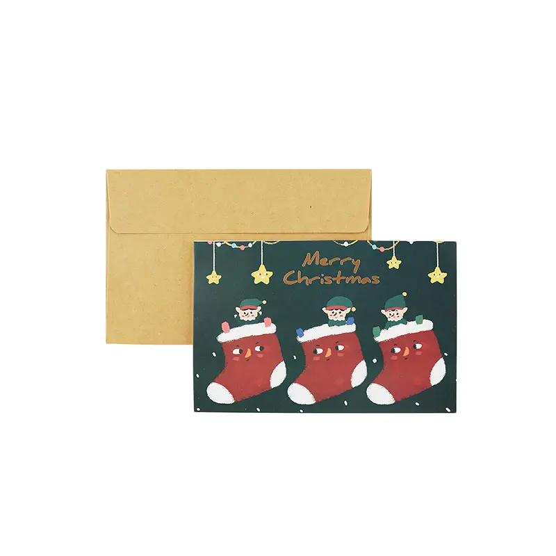 Hot Sale Custom 2020 New Year Gift Card Custom ChristmasEnvelope Cards