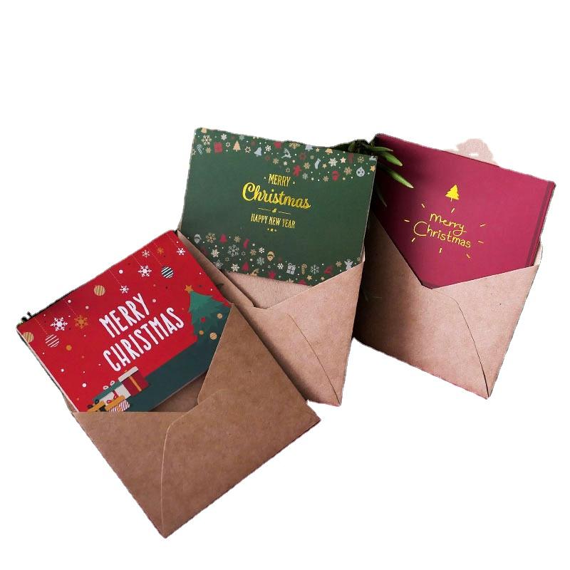 Hot Sale Custom Christmas Decoration Supplies Gift Sets Christmas Greeting Cards
