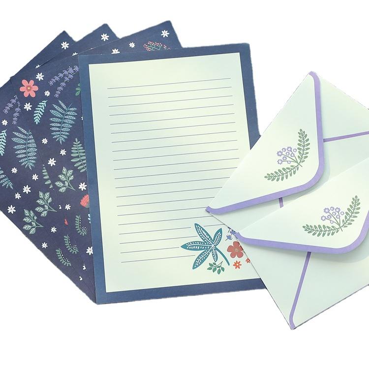 Plain White Square Colored Kraft Paper Greeting Cards Purple Packaging Envelopes