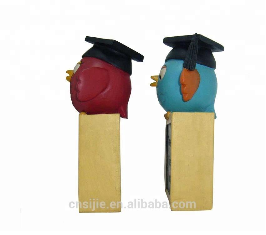 S/2 Resin Owl Figurines Teacher Plaques Graduation Gifts