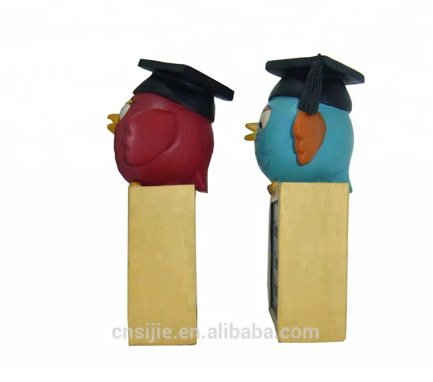 S/2 Resin Owl Figurines Teacher Plaques Graduation Gifts