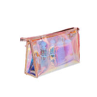 2020 new 1 Pc Colorful Holographic Women Cosmetic Bag TPU Clear Makeup Bag Beauty Organizer Pouch Travel Clear Makeup Kit Case