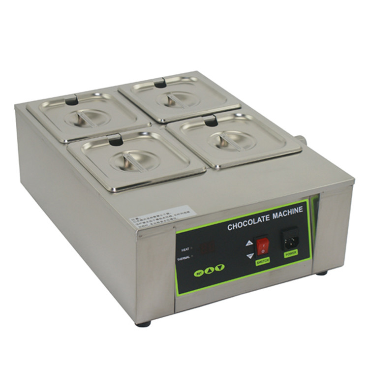 Commercial Electric Large Capacity Constant Temperature 4 Pans Digit Chocolate Melting Machine