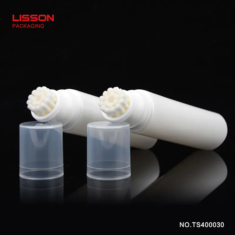 60ml, 80ml, 100ml plastic tube with soft bubble brush head for facial cleanser