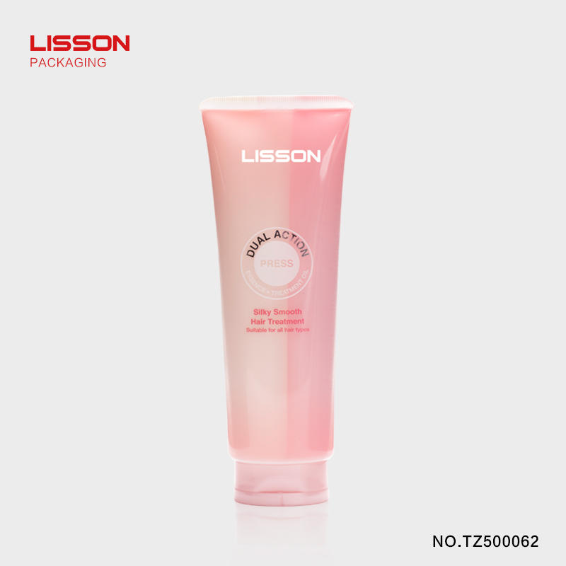 hair conditioner packaging double tube with flip top cap