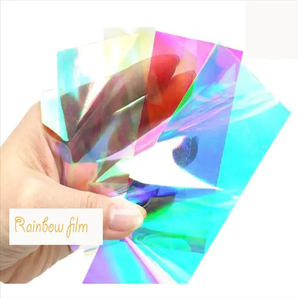 PET Transparent Rainbow Film For Candy Wrapping And Sequin Glitter Making