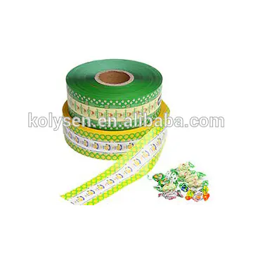 Metallized color printed PET/PVC candy wrapper twist film