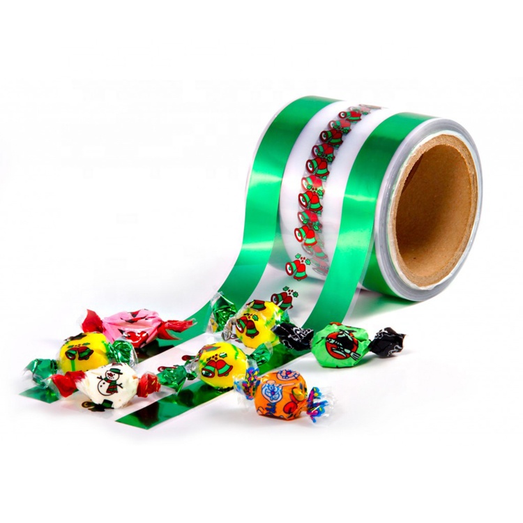 Custom printed candy wrapping transparent PET twist film