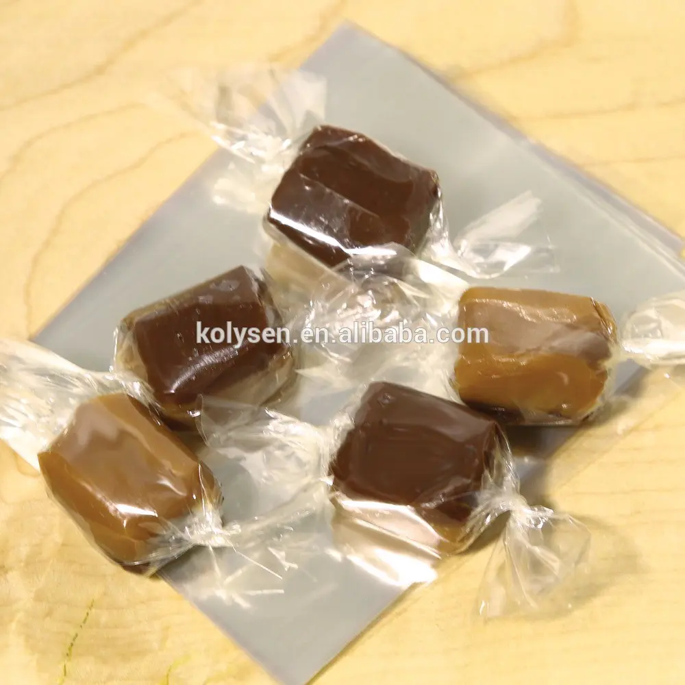 Customized food grade caramel candy wrapping twist film Manufacturer in china