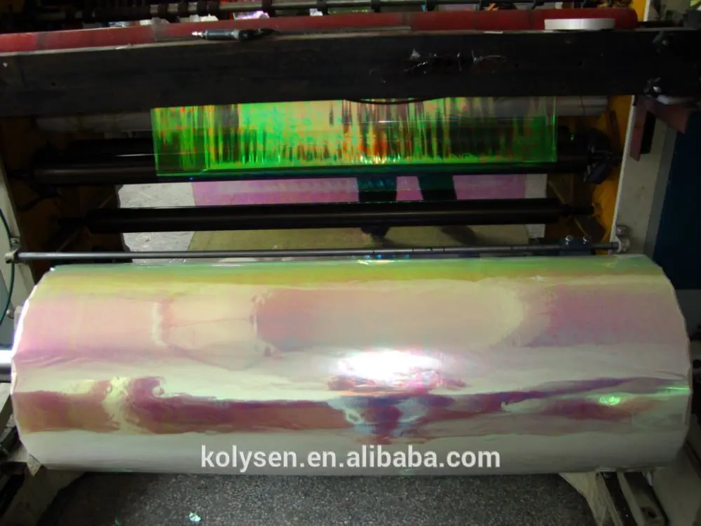 Custom red green rainbow film iridescent film for glitter sequins making
