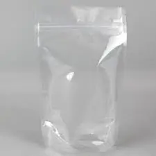 transparent food packaging bag stand up bag with zip lock for food