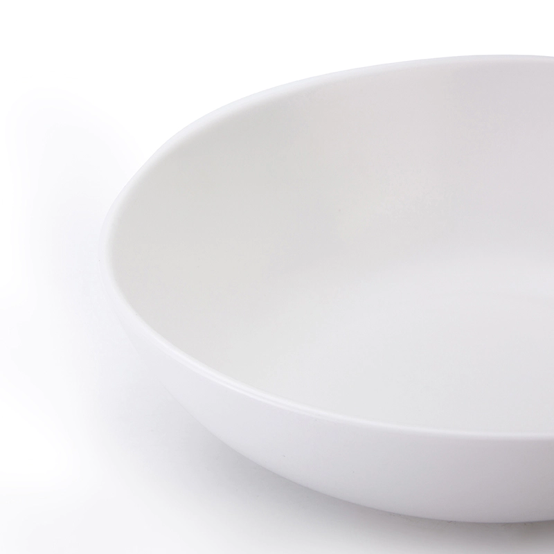 hotel restaurant pasta bowls new design matt white glaze noodles bowl