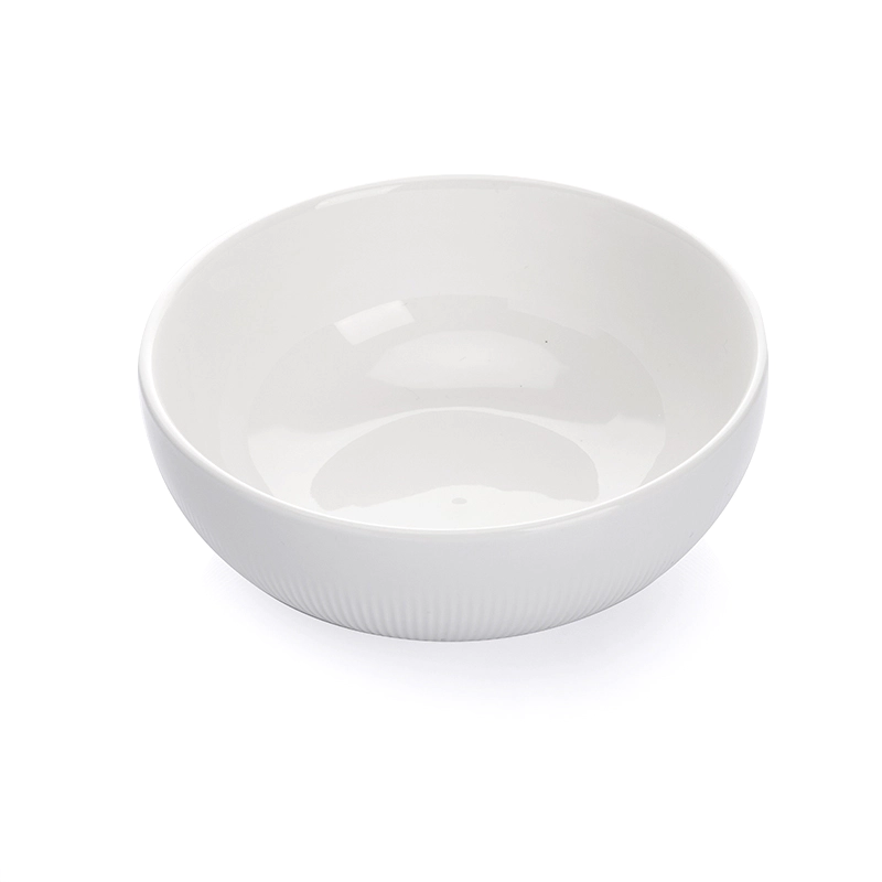 China Cereal Ceramics Round Bowl,Porcelain Salad White Dinner Bowl,The Dinner Bowl for Restaurant or Hotel