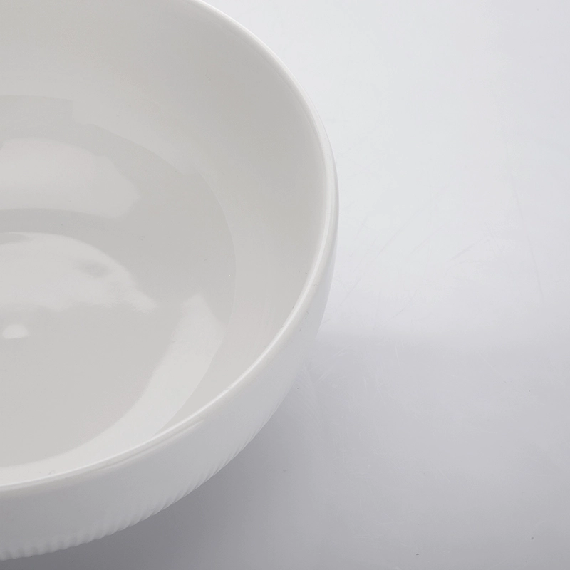 China Cereal Ceramics Round Bowl,Porcelain Salad White Dinner Bowl,The Dinner Bowl for Restaurant or Hotel