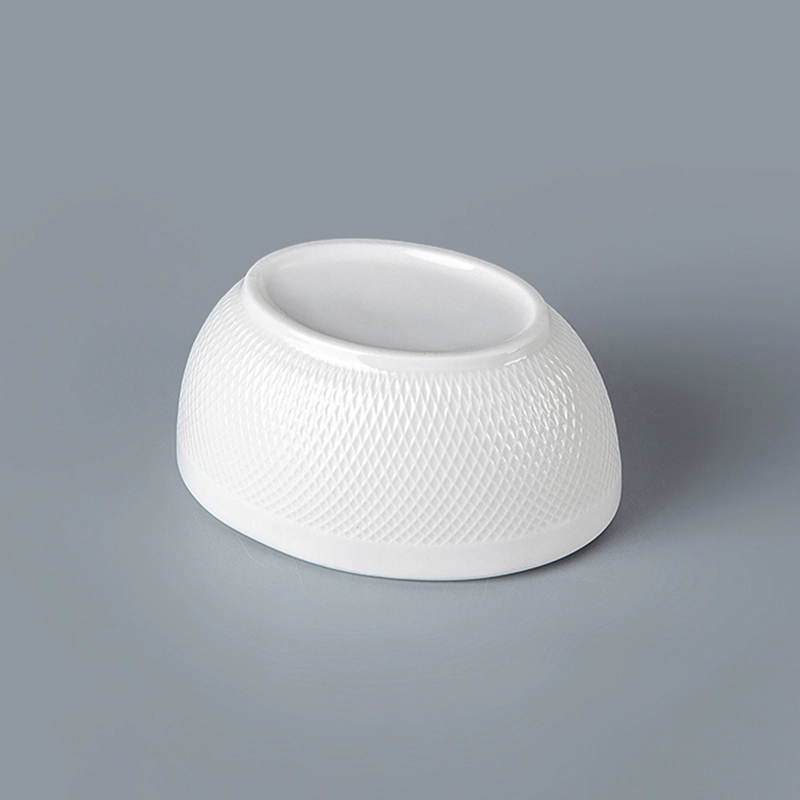 Wholesale Chinese Ceramic Durable Porcelain for Restaurant Sugar Sachet Holder Bowl