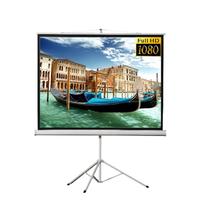 Tripod Standing Projector Screen Outdoor / Indoor Portable Mobile Projection Screen with Matt White