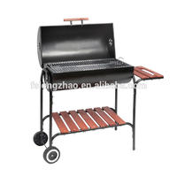 2018 new design trolley charcoal steam smoker grill