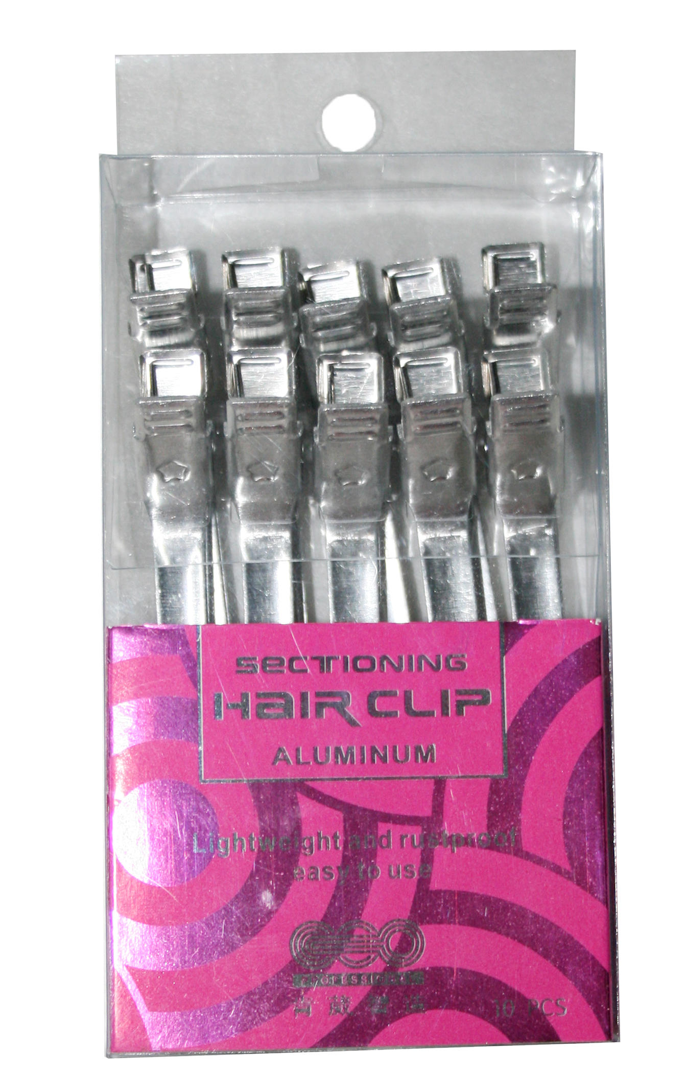 Hair clip fashion geometric aluminum hair clip beauty salon aluminum hair clip