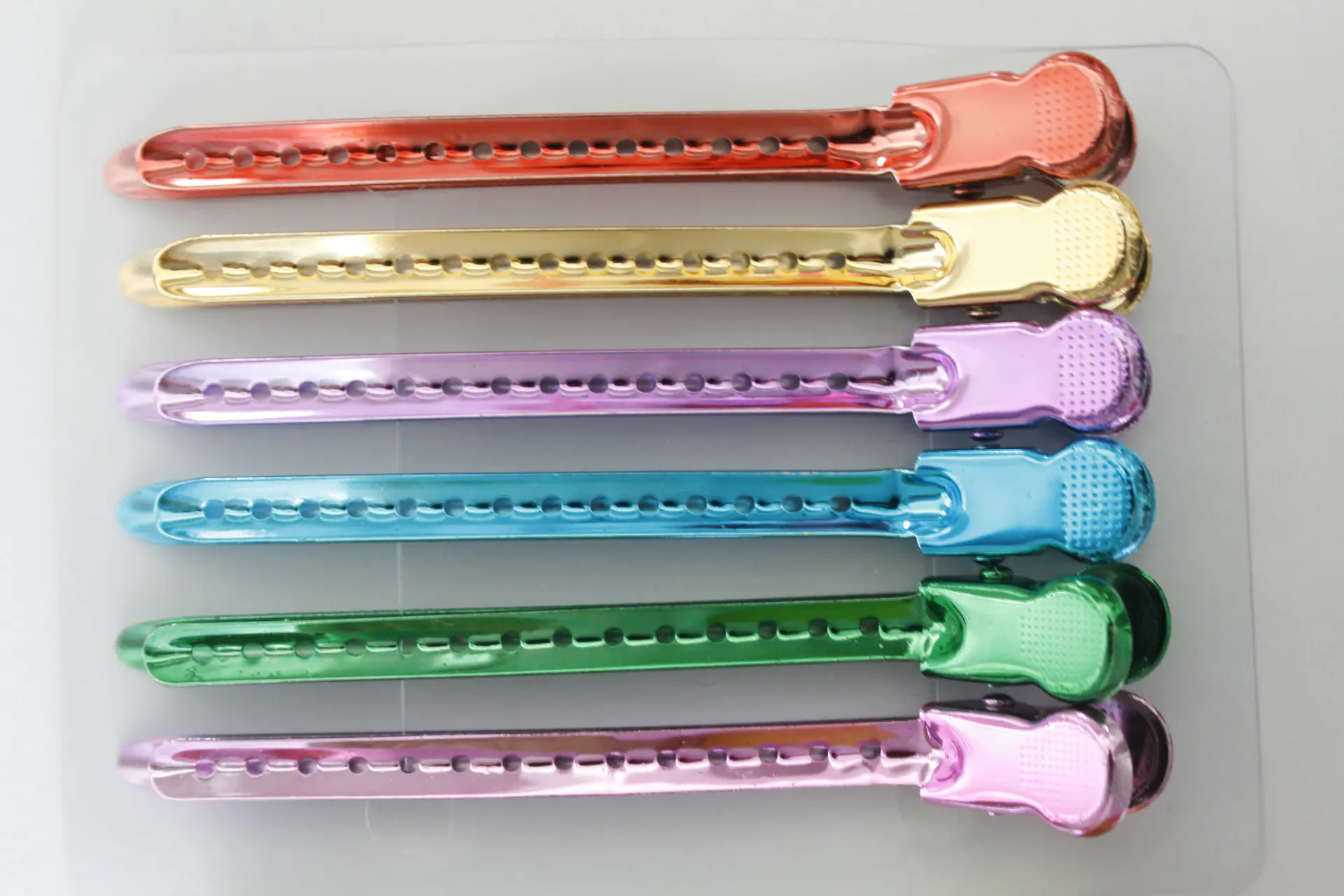 Wholesale hairdressing beauty colorful strong fixing tool salon alligator clip