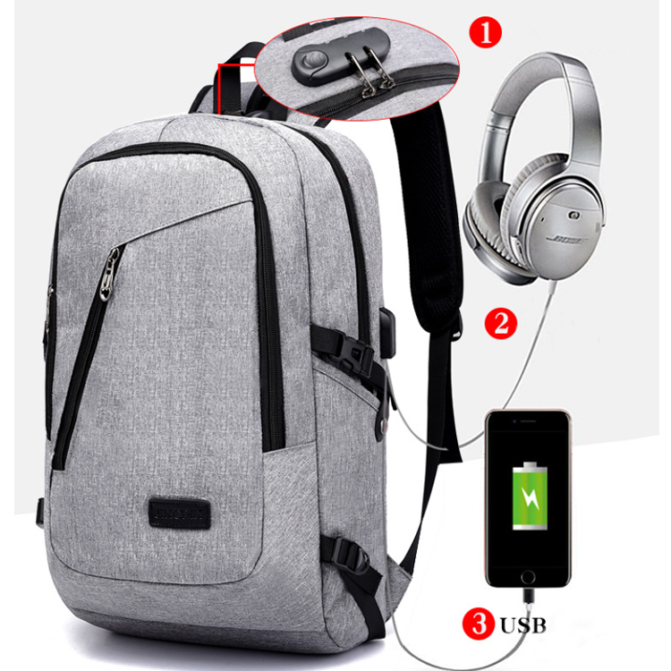 Osgoodway2 Sports Campus Students USB Charging Anti Theft Smart Laptop Backpack