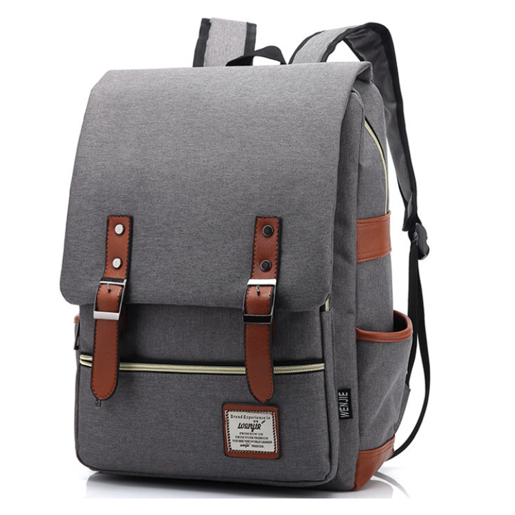 Osgoodway2 Unisex College Bag Laptop Casual Rucksack Waterproof School Backpack Daypacks (Gray)