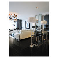 400x400 Black shiny floor tile